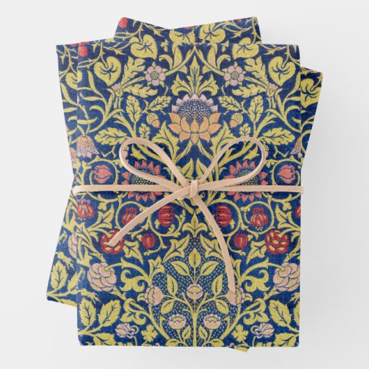 William Morris, Violet en Columbine Inpakpapier Vel (In situ)