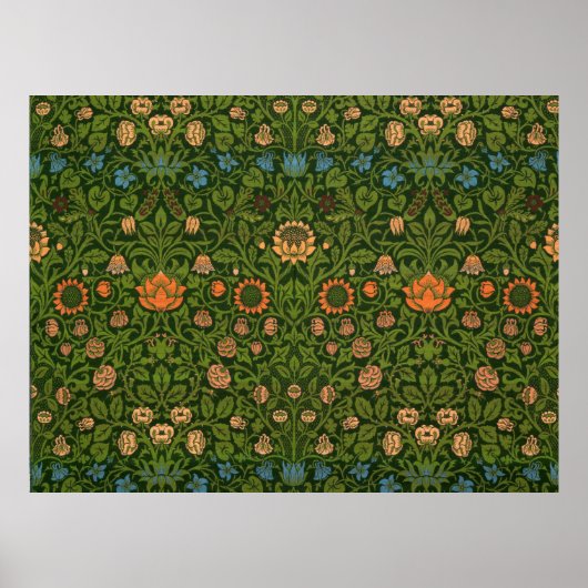 William Morris Violet en Columbine Kunsttapijt Poster (Voorkant)