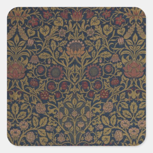 William Morris Violet en Columbine Vierkante Sticker (Voorkant)