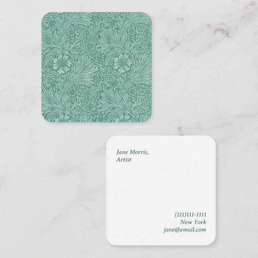William Morris Visitekaartje (Voorkant / Achterkant)