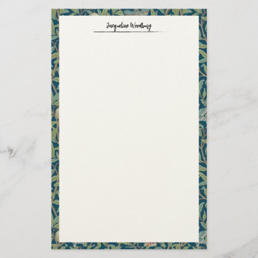 William Morris "Vogel en Granaatappel" Briefpapier (Voorkant)