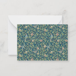 William Morris "Vogel en Granaatappel"  Notitiekaartje