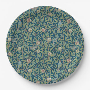 William Morris "Vogel en Granaatappel"  Papieren Bordje