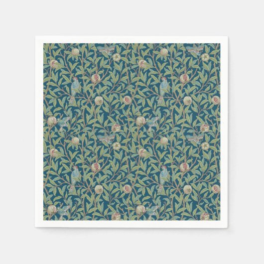William Morris "Vogel en Granaatappel" Servet (Voorkant)