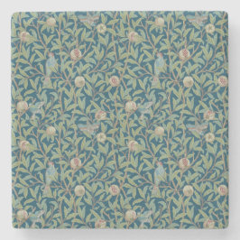 William Morris "Vogel en Granaatappel"  Stenen Onderzetter