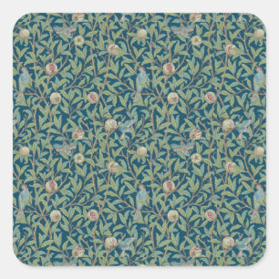 William Morris "Vogel en granaatappel"  Vierkante Sticker