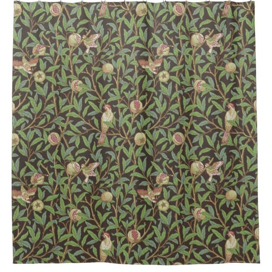 William Morris "Vogel & Granaatappel" 2. Douchegordijn (Voorkant)