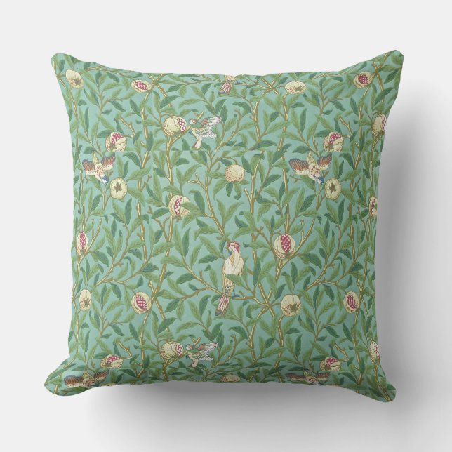 William Morris "Vogel & Granaatappel" 3. Kussen (Voorkant)