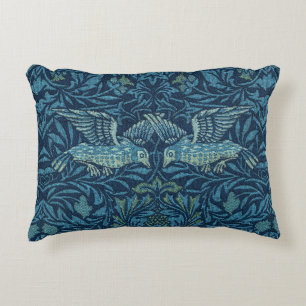 William Morris  Vogelblad Blauw Accent Kussen