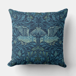 William Morris  Vogelblad Blauw Kussen