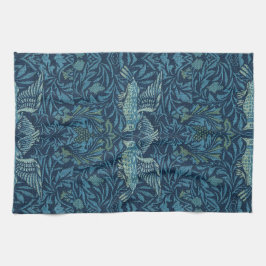 William Morris  Vogelblad Blauw Theedoek