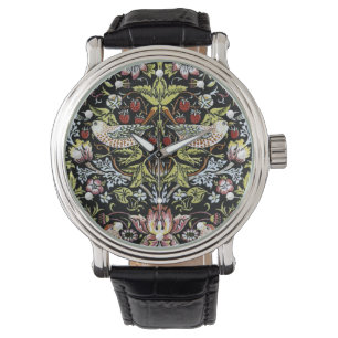 William Morris vogelpatroon en bloemmotief Horloge