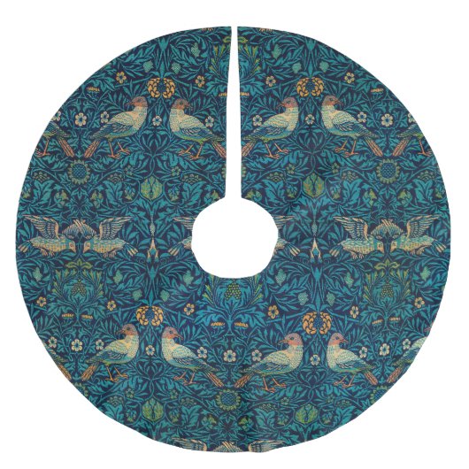 William Morris Vogels Art Nouveau Bloempatroon Kerstboom Rok (Voorkant)