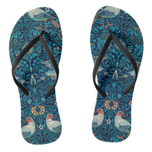 William Morris Vogels Art Nouveau Bloempatroon Teenslippers
