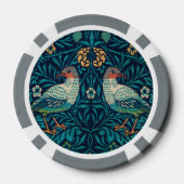 William Morris - Vogels & Bloemen Patroon Poker Chips (Achterkant)