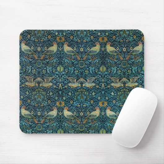 William Morris Vogels & Bloemmotief Muismat (Met muis)