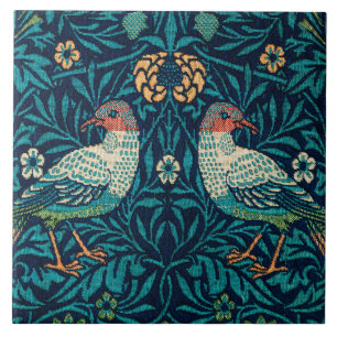 William Morris - Vogels & Bloemmotief Tegeltje