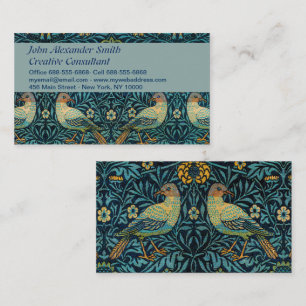 William Morris Vogels & Bloemmotief Visitekaartje