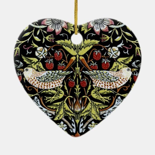 William Morris-vogels en bloemen 2 bijgewerkt Keramisch Ornament (Achterkant)