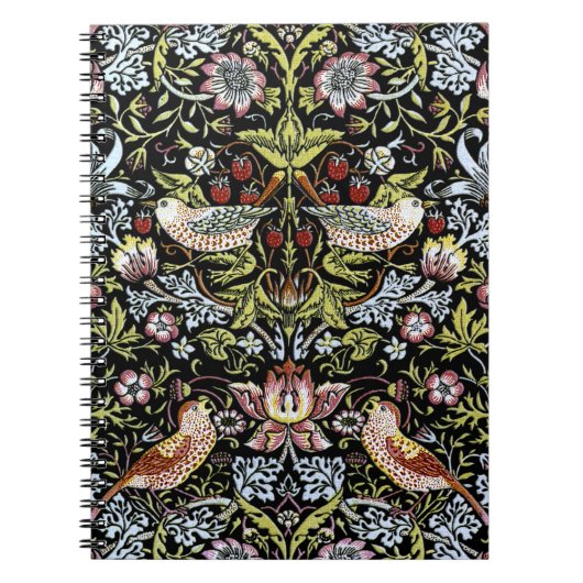 William Morris-vogels en bloemen 2 Notitieboek (Voorkant)