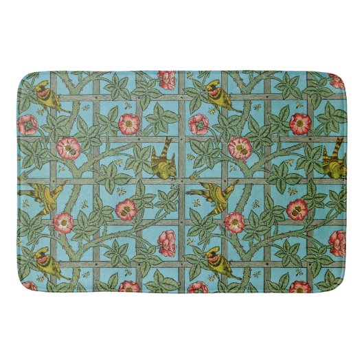 William Morris Vogels en Bloemen Badmat (Voorkant)