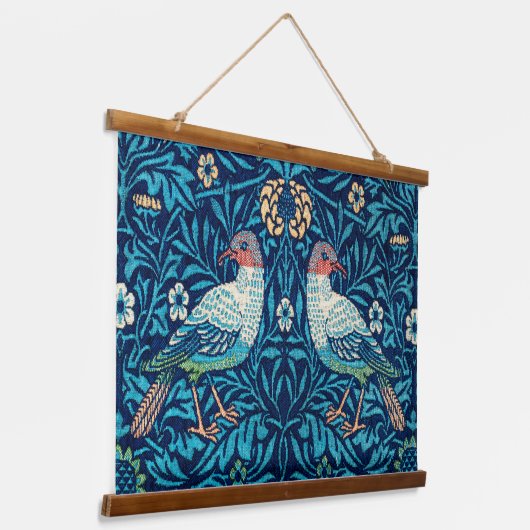 William Morris, vogels en bloemen Hangend Wandkleed (Gebogen)