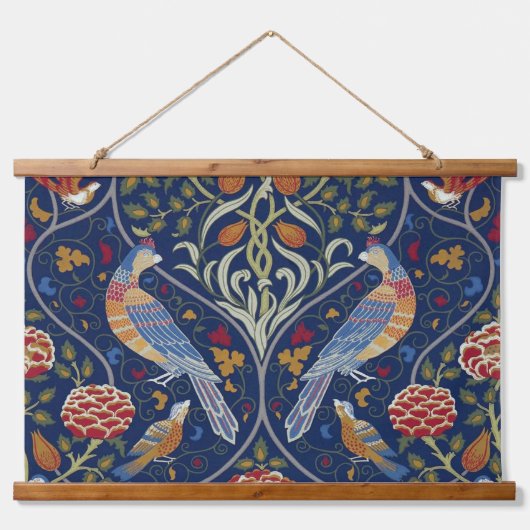 William Morris, vogels en bloemen Hangend Wandkleed (Voorkant)