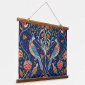 William Morris, vogels en bloemen Hangend Wandkleed (Gebogen)