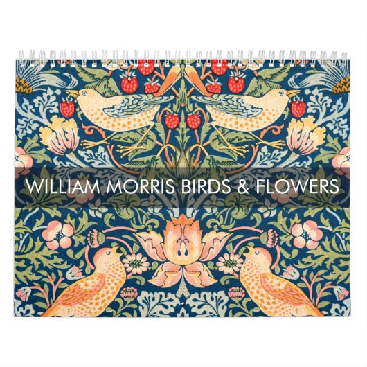 William Morris Vogels en Bloemen Ontwerp Kalender (Hoes)
