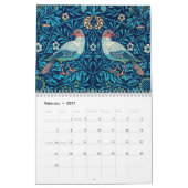 William Morris Vogels en Bloemen Ontwerp Kalender (Feb 2027)