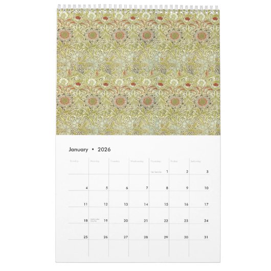 William Morris Wall Calendar Kalender (Jan 2026)