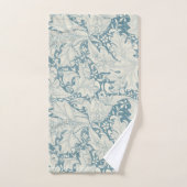 William Morris Wallflower bloemenblauw damast Bad Handdoek (Handdoek)