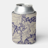 William Morris Wallflower bloemenblauw damast Blikjeskoeler (Blikje Voorkant)