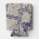 William Morris Wallflower bloemenblauw damast Blikjeskoeler (Achterkant)