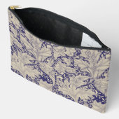 William Morris Wallflower bloemenblauw damast Etui (Open)