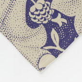 William Morris Wallflower bloemenblauw damast Fleece Deken (Hoek)