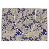 William Morris Wallflower bloemenblauw damast Groot Cadeauzakje