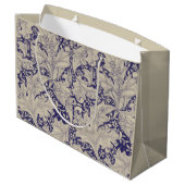 William Morris Wallflower bloemenblauw damast Groot Cadeauzakje