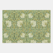 William Morris Wallflower bloemenblauw damast Inpakpapier Vel (Voorkant 2)