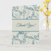 William Morris Wallflower bloemenblauw damast Kaart (Gele Bloem)