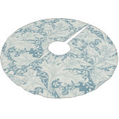 William Morris Wallflower bloemenblauw damast Kerstboom Rok (Gekanteld)