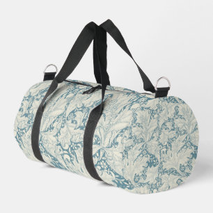 William Morris Wallflower bloemenblauw damast Plunjezak