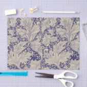 William Morris Wallflower bloemenblauw damast Tissuepapier (Craft)
