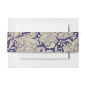 William Morris Wallflower bloemenblauw damast Uitnodigingen Wikkel (Voorkant Voorbeeld)