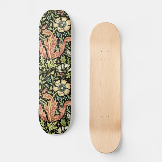 William Morris Wallpaper Design Skateboard (Voorkant)