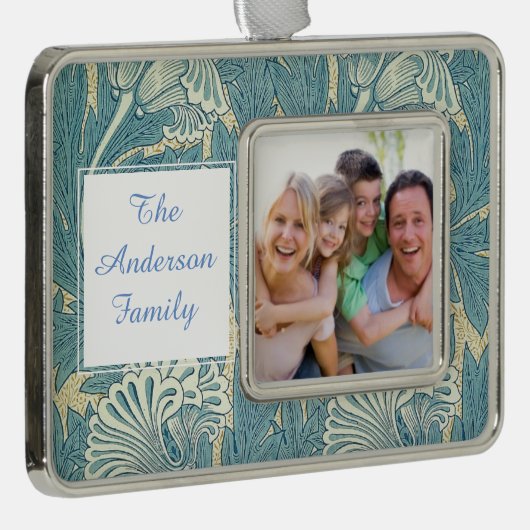 William Morris Wallpaper Pattern Verzilverd Omlijst Ornament (Rechts)