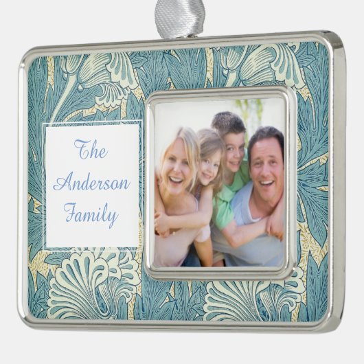 William Morris Wallpaper Pattern Verzilverd Omlijst Ornament (Links)