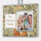 William Morris Wallpaper Pattern Verzilverd Omlijst Ornament (Links)