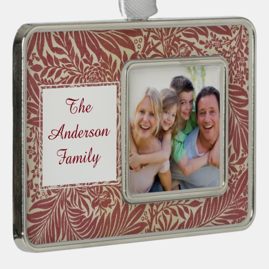 William Morris Wallpaper Pattern Verzilverd Omlijst Ornament (Rechts)