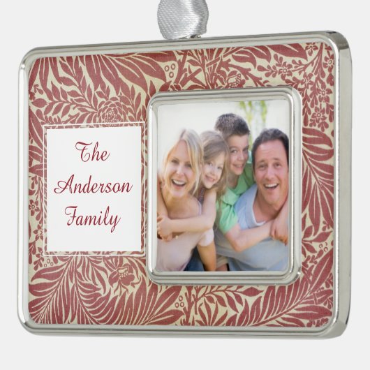 William Morris Wallpaper Pattern Verzilverd Omlijst Ornament (Links)